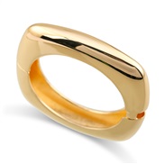 ( Gold) occidental style brief fashion personality temperament square surface Metal textured opening bangle