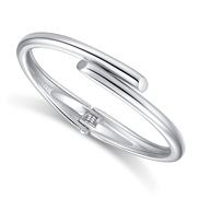 ( Silver) new lady wind surface bangle   wind Word circle