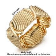 ( Gold)Alloy width surface bangle woman pattern occidental styleins wind  fashion apparel