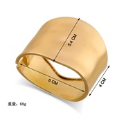 (gold )occidental style personality brief fashion surface geometry Alloy Irregular exaggerating bangle
