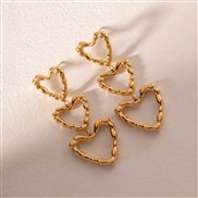 ( Gold)occidental style same style Peach heart Earring samll hollow love earrings temperament new
