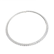 ( Silver)zircon Collar super occidental style exaggerating necklace lady trend banquet style