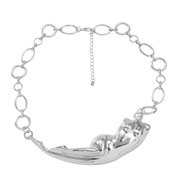 ( Silver)spring occidental style exaggerating necklace Alloy lady Metal