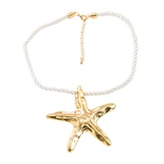 ( Gold)spring starfish necklace Alloy woman occidental style Metal wind pendant