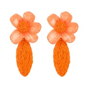 ( Orange)fashion Bohemia handmade earrings woman spring colorful flowers temperament samll all-Purpose Earring