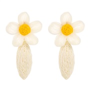( white)fashion Bohemia handmade earrings woman spring colorful flowers temperament samll all-Purpose Earring