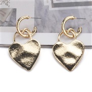 ( 1 Gold)brief wind occidental style exaggerating love Alloy earrings Earring retro trend personality temperament ear s