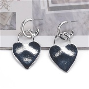 ( 2 Silver)brief wind occidental style exaggerating love Alloy earrings Earring retro trend personality temperament ear