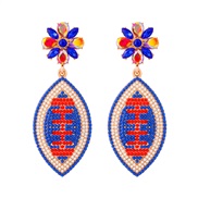 (57599 BU)occidental style fashion Alloy Olives fully-jewelled earring super Earring summer sport wind earrings