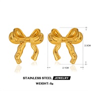 (butterfly 4  Gold)occidental style fashion stainless steel bow ear studins wind fashion handmade gilded love earrings