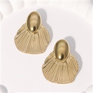 ( Gold) occidental style stainless steel ear stud personality brief high Earring color wind titanium steel ear stud