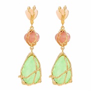 ( Color)spring occidental style earrings woman trend Alloy multilayer resin earring Bohemian style exaggerating