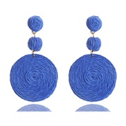 ( sapphire blue )spring summer high samll weave earrings woman Countryside wind handmade Bohemia Earring