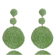 (green )spring summer high samll weave earrings woman Countryside wind handmade Bohemia Earring