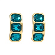 ( blue)occidental style diamond exaggerating earrings fashion briefs silver high temperament banquet