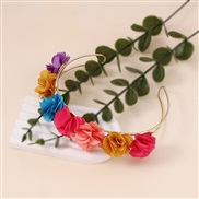 ( Gold)Korean style samll color imitate flowers Double rowU Collar    personality super all-Purpose wind