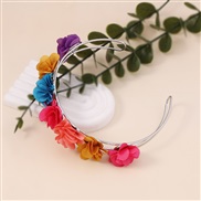 ( Silver)Korean style samll color imitate flowers Double rowU Collar    personality super all-Purpose wind