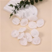 ( white)crystal beads tassel Chiffon flowers lady earrings super fresh sweet style Earring
