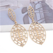 ( Gold)new exaggerating occidental style drop earrings fully-jewelled ear stud temperament personality Earring