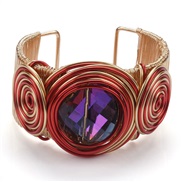 (  red)handmade surround bangle exaggerating occidental style woman hollow Metal Bohemian style
