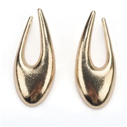 ( Gold) exaggerating IrregularU Alloy earrings retro temperament wind gold silver ear stud