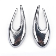 ( Silver) exaggerating IrregularU Alloy earrings retro temperament wind gold silver ear stud