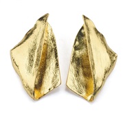 ( Gold)occidental style exaggerating Irregular square Metal earringsVintage medium temperament geometry Metal Earring