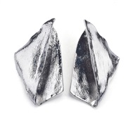 ( Silver)occidental style exaggerating Irregular square Metal earringsVintage medium temperament geometry Metal Earring