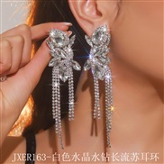 (JXER163  crystallength   Tassels) occidental style fashion Earring fully-jewelled long tassel crystal earrings woman e