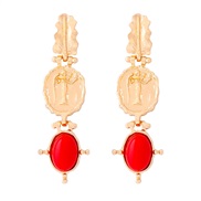 ( Gold)occidental style wind long style earrings temperament elegant Earring ornament earring