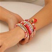 ( 4  Mixed color 498 )occidental styleins wind beads bracelet woman Bohemia Word elasticitybracelet