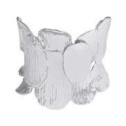 ( Silver) wind Metal petal bangle  geometry surface buckle bracelet same style