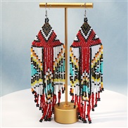 fashion Bohemia noble wind beads tassel temperament lady earrings