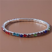( color ) fashion concise row flash diamond personality lady bracelet