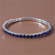 ( blue ) fashion concise row flash diamond personality lady bracelet