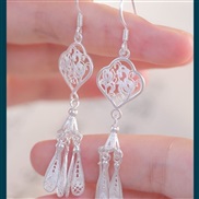 ( Silver) earrings handmade earring wind woman Earring gilded silver brief temperament high-end temperament
