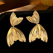 ( Gold)Metal wind Modeling ear stud occidental style personality exaggerating earrings brief samll Earring woman earri
