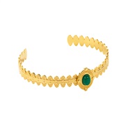 (ZB 225)I wind stainless steel color retention bangle  exaggerating retro opening bracelet fashion new