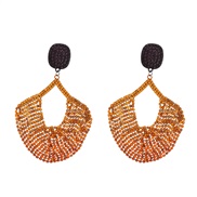 ( orange) fully-jewelled earrings occidental style exaggerating Earring woman sector Alloy earring Bohemian style
