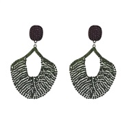 ( green) fully-jewelled earrings occidental style exaggerating Earring woman sector Alloy earring Bohemian style