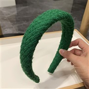 ( green )Korea Autumn and Winter high width Headband woman head velvet Headband