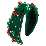 ( green)occidental style christmas Pearl Headband color diamond Headband woman  brief all-Purpose trendhristmas
