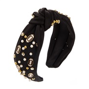 ( black) Headband Olives ornament Headband woman fashion Cloth width Pearl