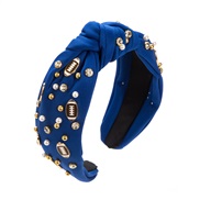 ( sapphire blue ) Headband Olives ornament Headband woman fashion Cloth width Pearl