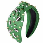 ( green) Headband Olives ornament Headband woman fashion Cloth width Pearl