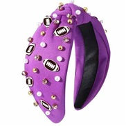 (purple) Headband Olives ornament Headband woman fashion Cloth width Pearl