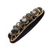 ( black)retro velvet hair clip woman Headband super glass diamond thick hair clip