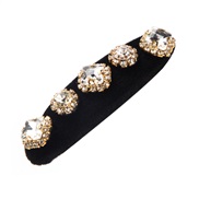 (black and white)retro velvet diamond samll wind high hair clip  all-Purpose thick Headband
