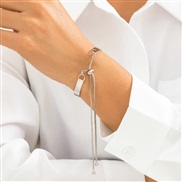 ( White K 2336)occidental style  punk surface chain bracelet  retro geometry all-Purpose bangleracelet woman