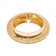 ( Gold)occidental style surface circle cirque bangle  exaggerating classic opening Metal wind
